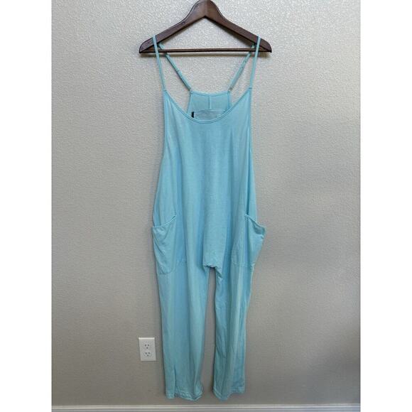 Unbranded Pants - womens blue XL slouchy oversized jumpsuit cotton lounge travel casual boho beach